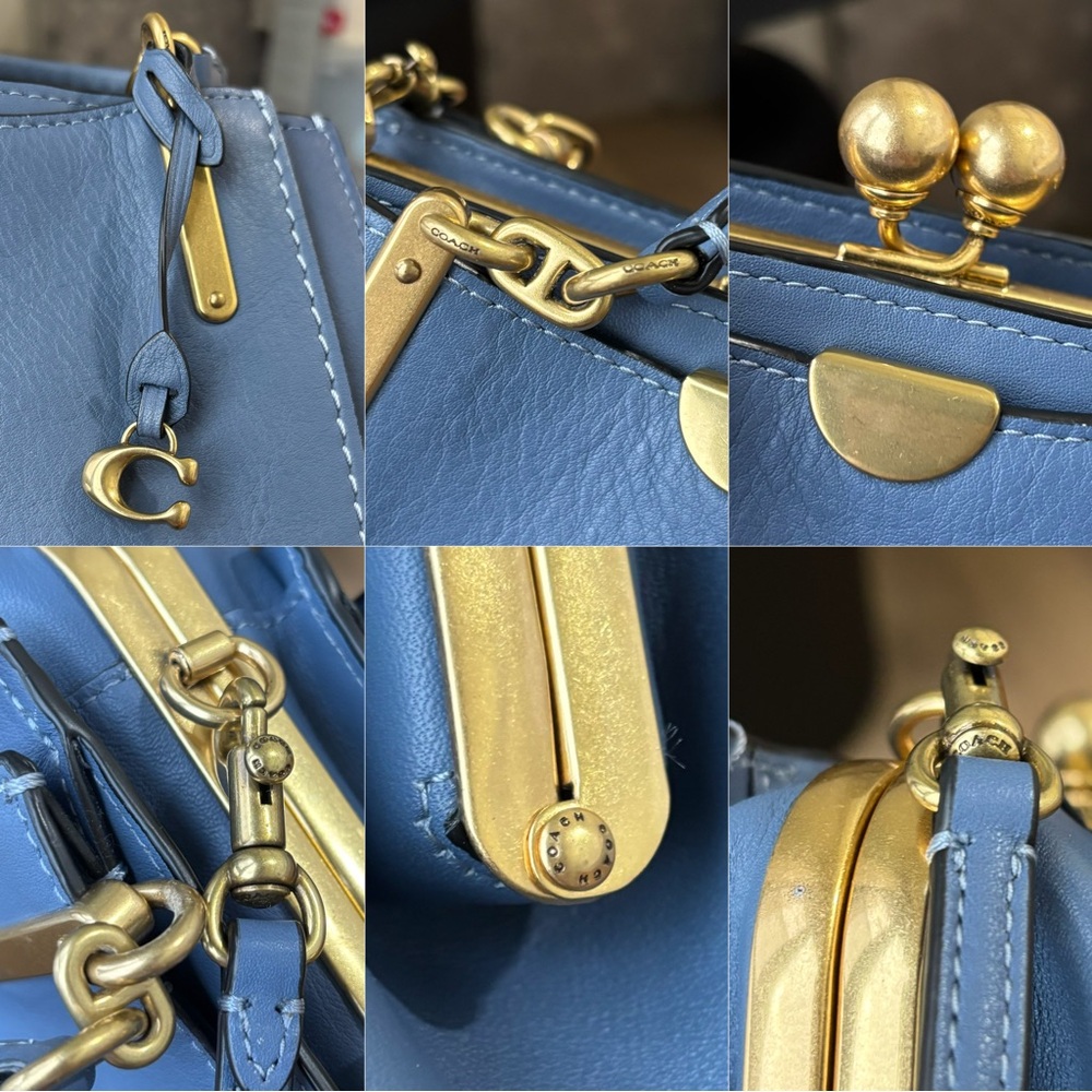 COACH Kisslock Dreamer 21 Bag Blue - Picture 7 of 16